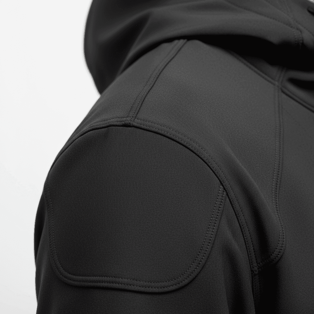 Close-up of breathable sports jacket fabric